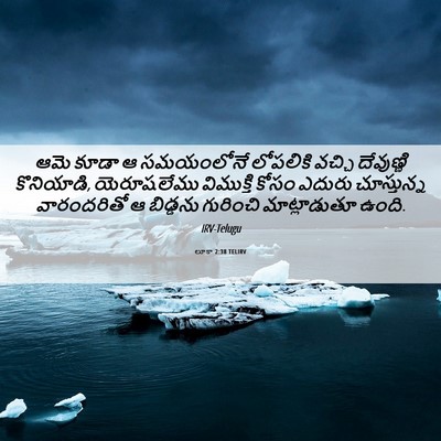 Picture 06 - లూకా 2:38 TELIRV - ఆమె కూడా ఆ - Bible Verse Picture