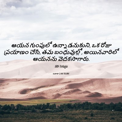 Picture 06 - లూకా 2:44 TELIRV - ఆయన గుంపులో - Bible Verse Picture