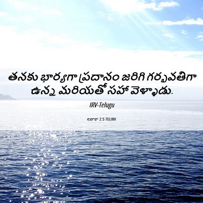 Picture 06 - లూకా 2:5 TELIRV - తనకు భార్యగా - Bible Verse Picture