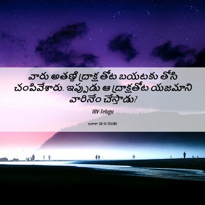 Picture 06 - లూకా 20:15 TELIRV - వారు అతణ్ణి - Bible Verse Picture