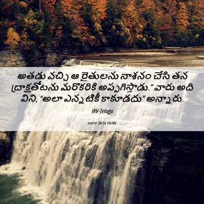 Picture 06 - లూకా 20:16 TELIRV - అతడు వచ్చి ఆ - Bible Verse Picture