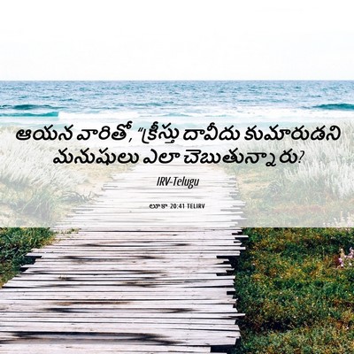 Picture 06 - లూకా 20:41 TELIRV - ఆయన వారితో, - Bible Verse Picture