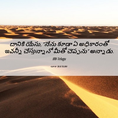 Picture 06 - లూకా 20:8 TELIRV - దానికి యేసు, “నేను - Bible Verse Picture