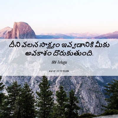 Picture 06 - లూకా 21:13 TELIRV - దీని వలన సాక్ష్యం - Bible Verse Picture