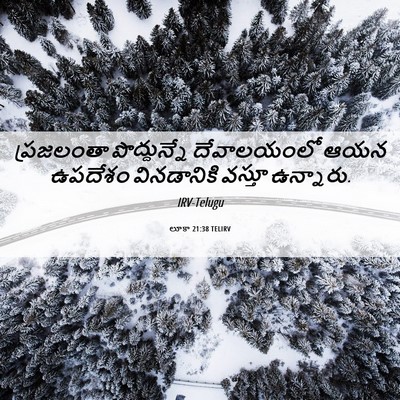Picture 06 - లూకా 21:38 TELIRV - ప్రజలంతా - Bible Verse Picture