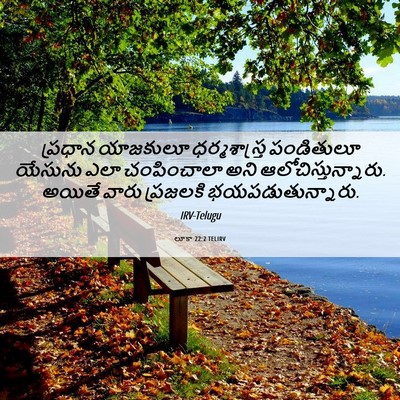 Picture 06 - లూకా 22:2 TELIRV - ప్రధాన యాజకులూ - Bible Verse Picture