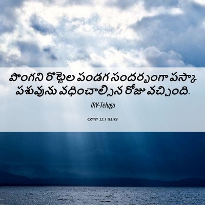 Picture 06 - లూకా 22:7 TELIRV - పొంగని రొట్టెల - Bible Verse Picture