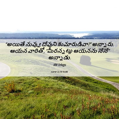 Picture 06 - లూకా 22:70 TELIRV - “అయితే నువ్వు - Bible Verse Picture