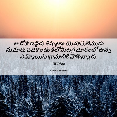Picture 06 - లూకా 24:13 TELIRV - ఆ రోజే ఇద్దరు - Bible Verse Picture