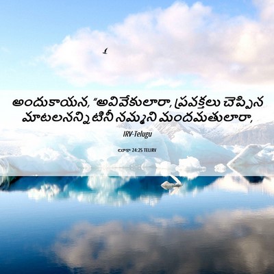 Picture 06 - లూకా 24:25 TELIRV - అందుకాయన, - Bible Verse Picture