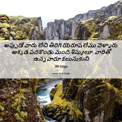 Picture 06 - లూకా 24:33 TELIRV - అప్పుడే వారు లేచి - Bible Verse Picture