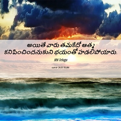Picture 06 - లూకా 24:37 TELIRV - అయితే వారు తమకేదో - Bible Verse Picture