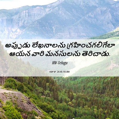 Picture 06 - లూకా 24:45 TELIRV - అప్పుడు లేఖనాలను - Bible Verse Picture
