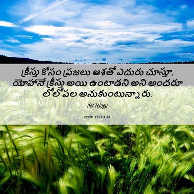 Picture 06 - లూకా 3:15 TELIRV - క్రీస్తు కోసం - Bible Verse Picture