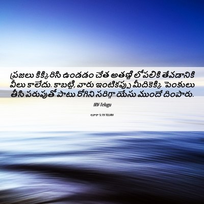 Picture 06 - లూకా 5:19 TELIRV - ప్రజలు కిక్కిరిసి - Bible Verse Picture