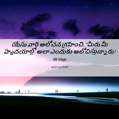 Picture 06 - లూకా 5:22 TELIRV - యేసు వారి ఆలోచన - Bible Verse Picture