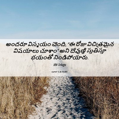 Picture 06 - లూకా 5:26 TELIRV - అందరూ విస్మయం - Bible Verse Picture
