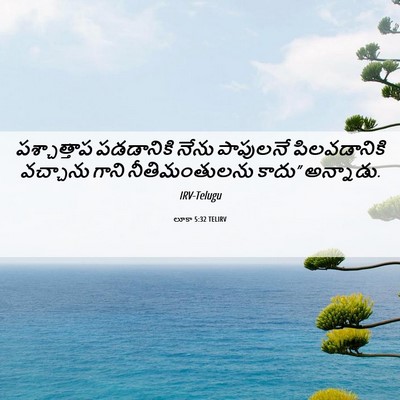 Picture 06 - లూకా 5:32 TELIRV - పశ్చాత్తాప - Bible Verse Picture