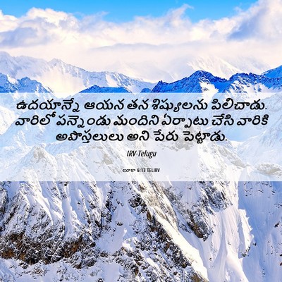 Picture 06 - లూకా 6:13 TELIRV - ఉదయాన్నే ఆయన తన - Bible Verse Picture