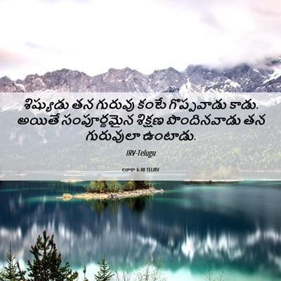 Picture 06 - లూకా 6:40 TELIRV - శిష్యుడు తన - Bible Verse Picture
