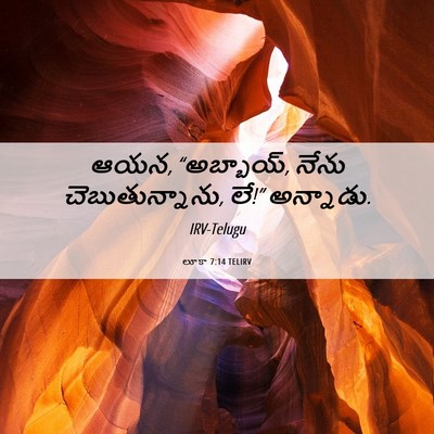 Picture 06 - లూకా 7:14 TELIRV - ఆయన, “అబ్బాయ్, నేను - Bible Verse Picture