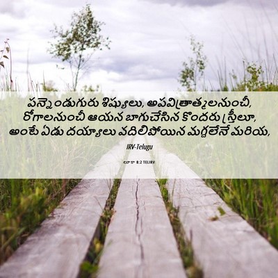 Picture 06 - లూకా 8:2 TELIRV - పన్నెండుగురు - Bible Verse Picture