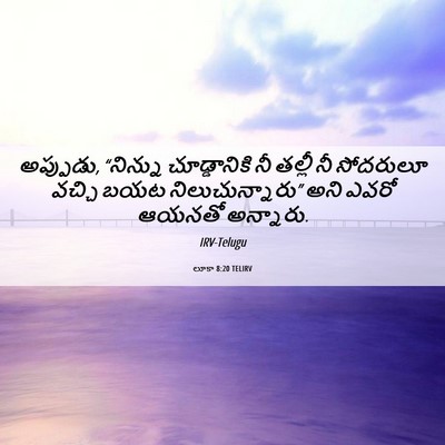 Picture 06 - లూకా 8:20 TELIRV - అప్పుడు, “నిన్ను - Bible Verse Picture