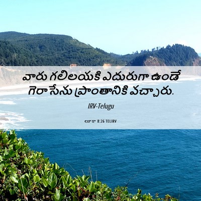 Picture 06 - లూకా 8:26 TELIRV - వారు గలిలయకి - Bible Verse Picture