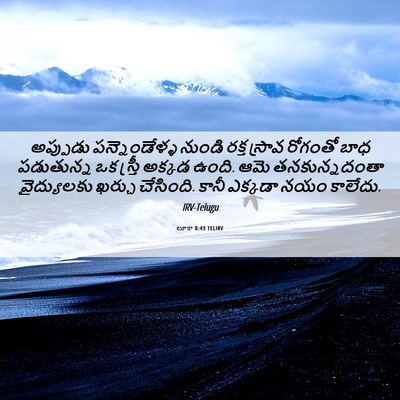 Picture 06 - లూకా 8:43 TELIRV - అప్పుడు - Bible Verse Picture
