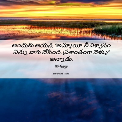 Picture 06 - లూకా 8:48 TELIRV - అందుకు ఆయన, - Bible Verse Picture