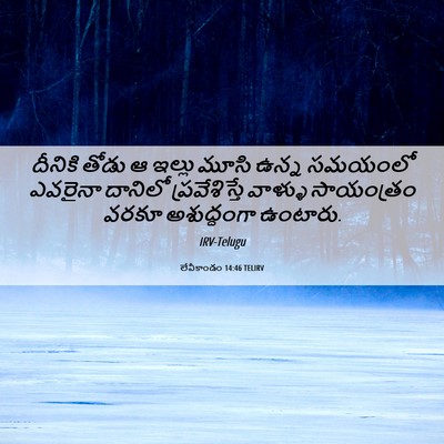 Picture 06 - లేవీకాండం 14:46 TELIRV - దీనికి తోడు ఆ - Bible Verse Picture