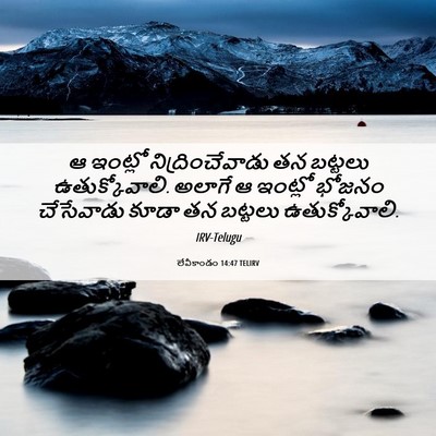 Picture 06 - లేవీకాండం 14:47 TELIRV - ఆ ఇంట్లో - Bible Verse Picture