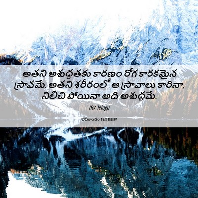 Picture 06 - లేవీకాండం 15:3 TELIRV - అతని అశుద్ధతకు - Bible Verse Picture