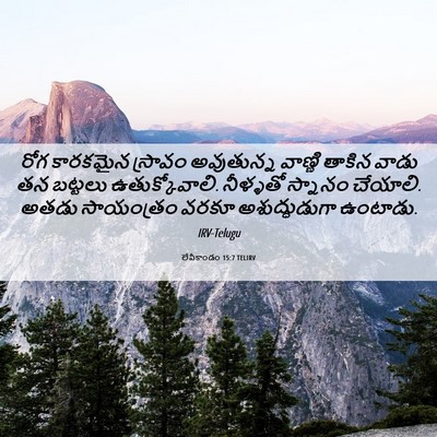 Picture 06 - లేవీకాండం 15:7 TELIRV - రోగ కారకమైన - Bible Verse Picture