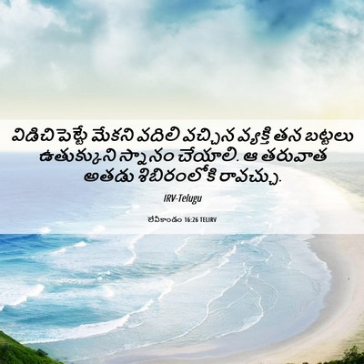 Picture 06 - లేవీకాండం 16:26 TELIRV - విడిచిపెట్టే - Bible Verse Picture