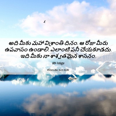 Picture 06 - లేవీకాండం 16:31 TELIRV - అది మీకు మహా - Bible Verse Picture