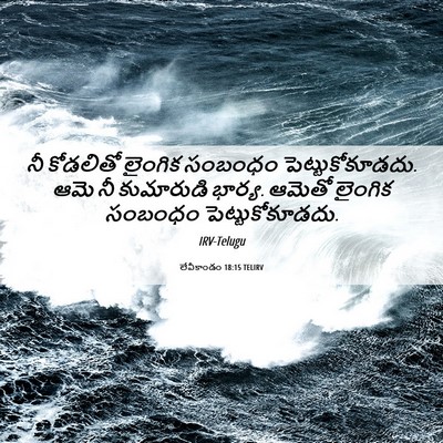 Picture 06 - లేవీకాండం 18:15 TELIRV - నీ కోడలితో లైంగిక - Bible Verse Picture