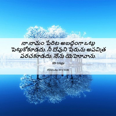 Picture 06 - లేవీకాండం 19:12 TELIRV - నా నామం పేరిట - Bible Verse Picture