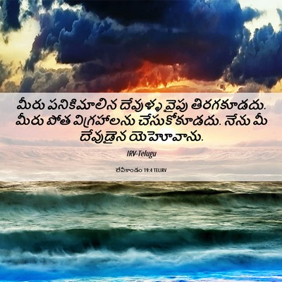 Picture 06 - లేవీకాండం 19:4 TELIRV - మీరు పనికిమాలిన - Bible Verse Picture