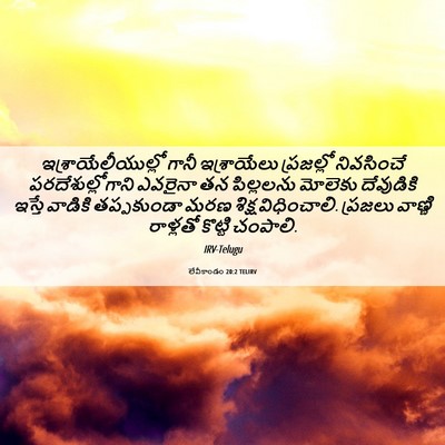 Picture 06 - లేవీకాండం 20:2 TELIRV - ఇశ్రాయేలీయుల్లో - Bible Verse Picture