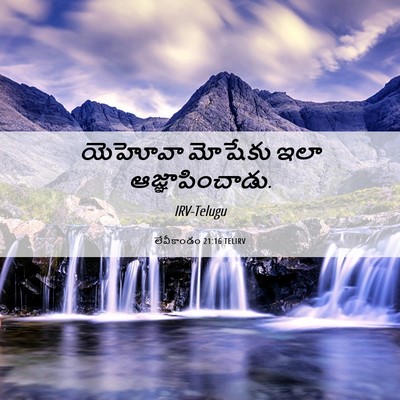 Picture 06 - లేవీకాండం 21:16 TELIRV - యెహోవా మోషేకు ఇలా - Bible Verse Picture
