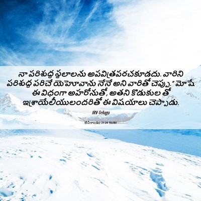 Picture 06 - లేవీకాండం 21:24 TELIRV - నా పరిశుద్ధ - Bible Verse Picture