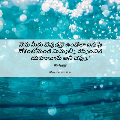 Picture 06 - లేవీకాండం 22:33 TELIRV - నేను మీకు దేవుడనై - Bible Verse Picture