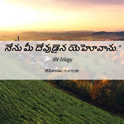 Picture 06 - లేవీకాండం 23:43 TELIRV - నేను మీ దేవుడైన - Bible Verse Picture