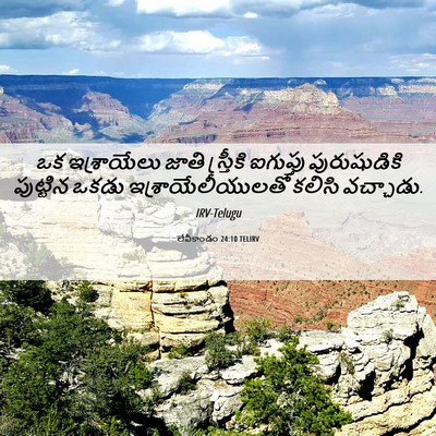 Picture 06 - లేవీకాండం 24:10 TELIRV - ఒక ఇశ్రాయేలు జాతి - Bible Verse Picture