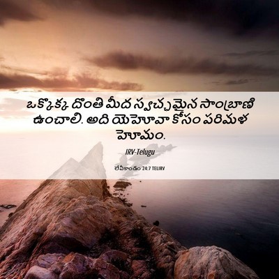 Picture 06 - లేవీకాండం 24:7 TELIRV - ఒక్కొక్క దొంతి - Bible Verse Picture