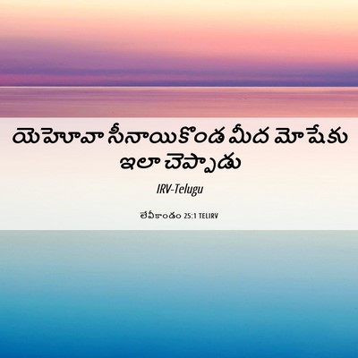 Picture 06 - లేవీకాండం 25:1 TELIRV - యెహోవా సీనాయికొండ - Bible Verse Picture