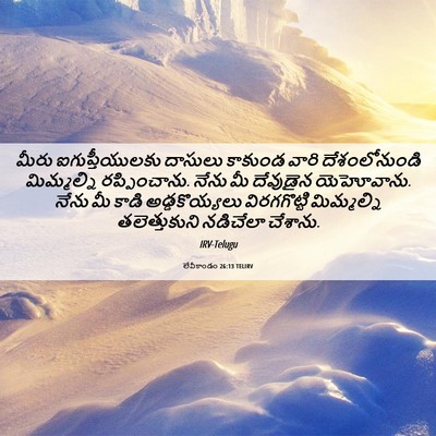Picture 06 - లేవీకాండం 26:13 TELIRV - మీరు ఐగుప్తీయులకు - Bible Verse Picture