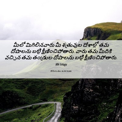 Picture 06 - లేవీకాండం 26:39 TELIRV - మీలో మిగిలినవారు - Bible Verse Picture