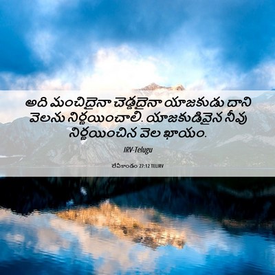 Picture 06 - లేవీకాండం 27:12 TELIRV - అది మంచిదైనా - Bible Verse Picture